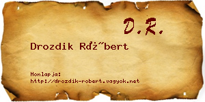 Drozdik Róbert névjegykártya